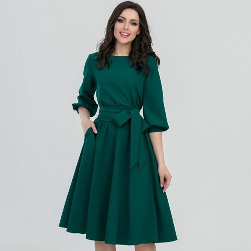 Ladies Free A- Line Gown - Green