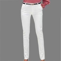 White）Pants Women Pencil Trousers 2019 High Waist Ladies Office Trousers  Casual Female Skinny Bodycon Pants